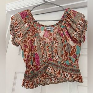 Sea Lustre crop top in Rosa gold